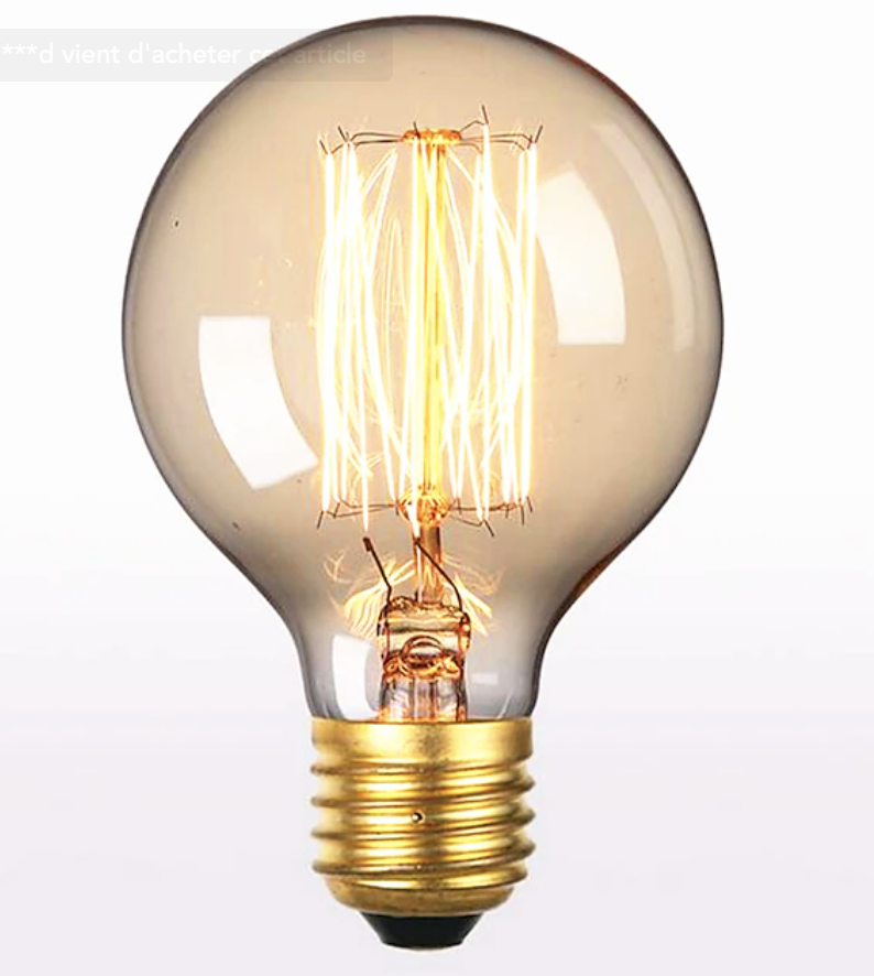 Ampoule Vintage "Merci Edison"