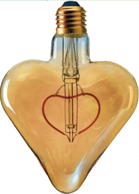 Ampoule cœur étoile E27 filament