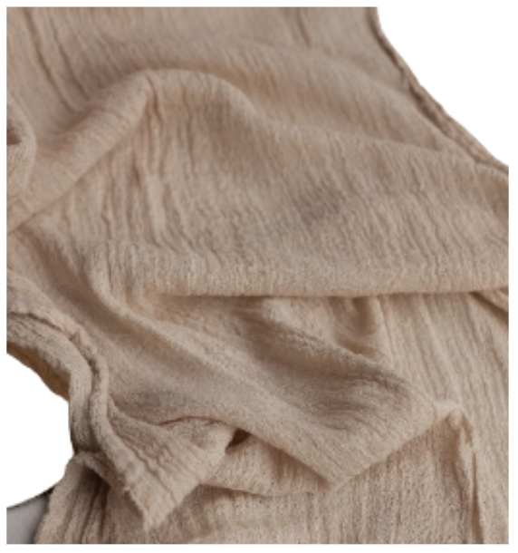 Chemin de table beige froissé