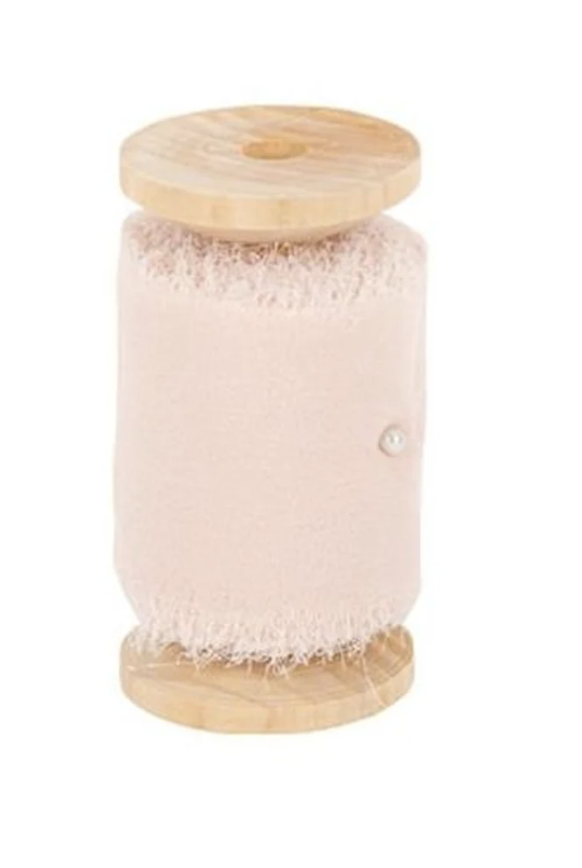 Ruban gaz de coton rose pâle