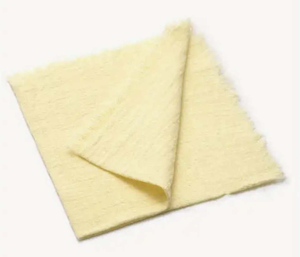 Serviette mousseline Jaune pastel Carré 30cm