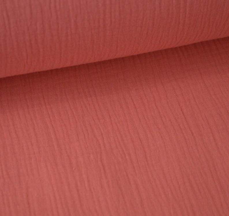 Serviette gaze corail Carré 30cm