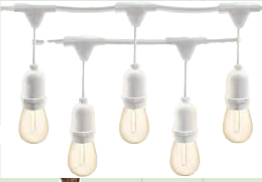 Guirlande ampoules retombantes Blanche 5 M (10ampoules)