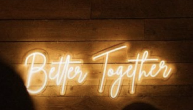 Néon BETTER TOGETHER 102x36cm