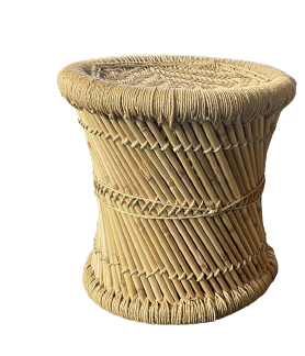 Tabouret osiers rond grand