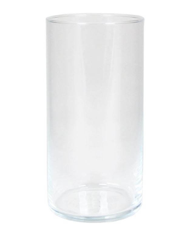 Vase cylindrique en verre 20cm