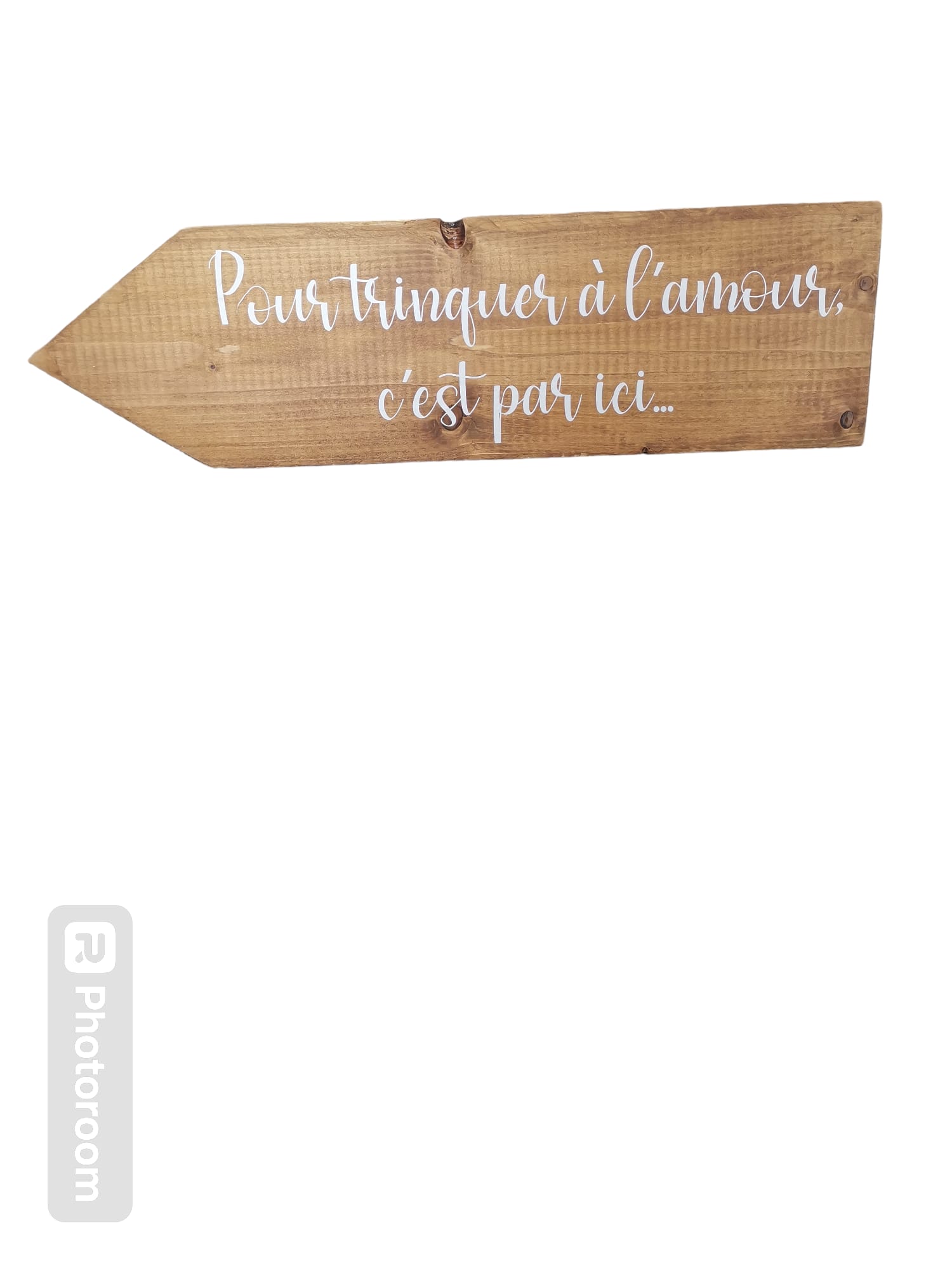 Flèche gauche pour trinquer