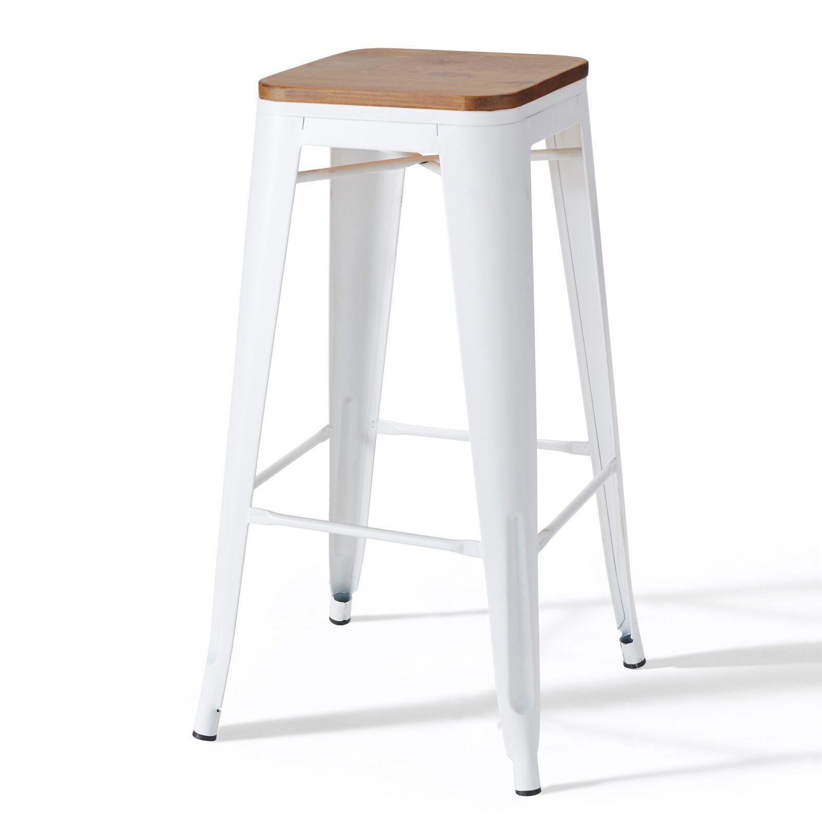 tabouret Blanc&Bois