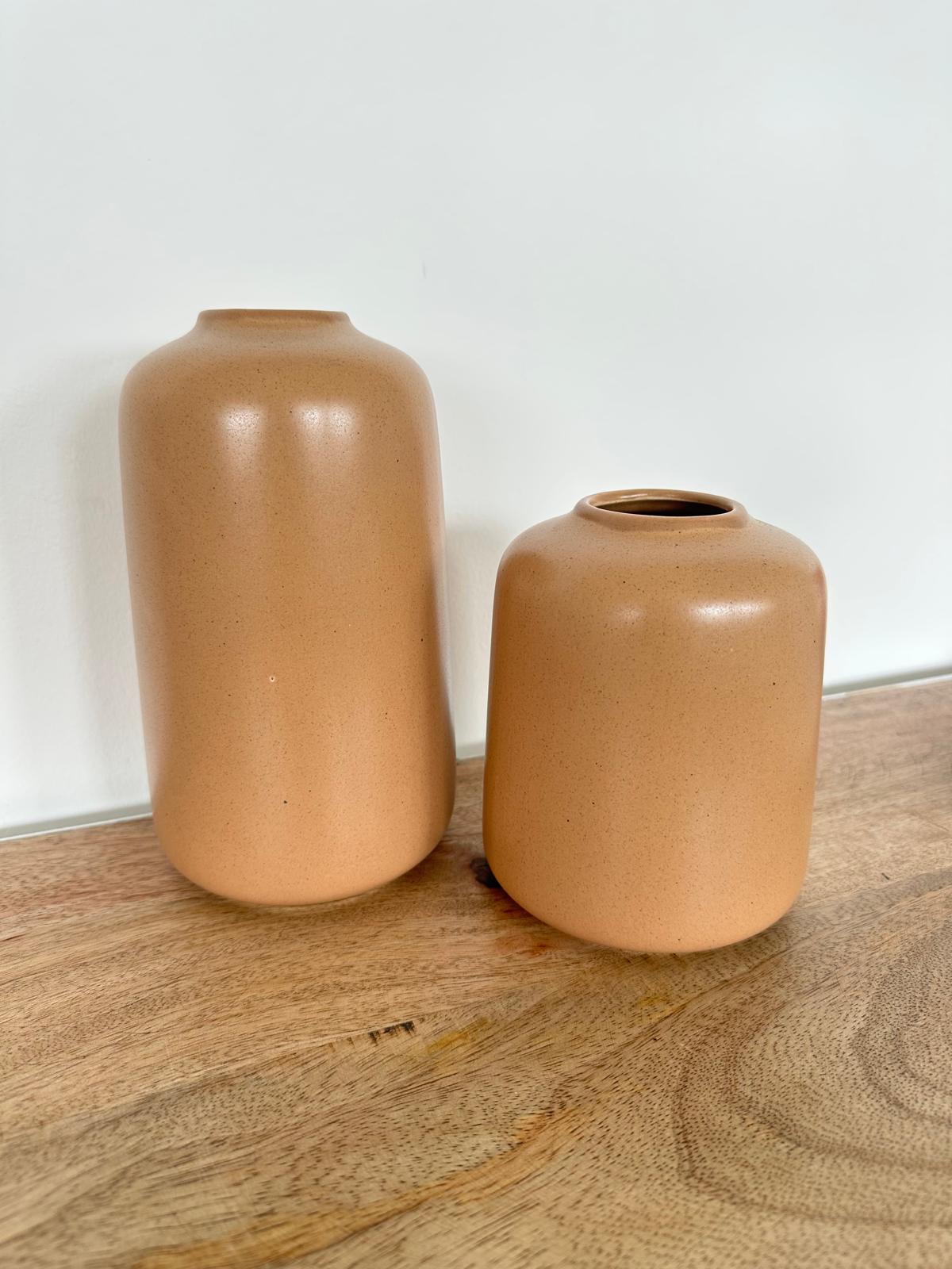 Duo vases terracotta