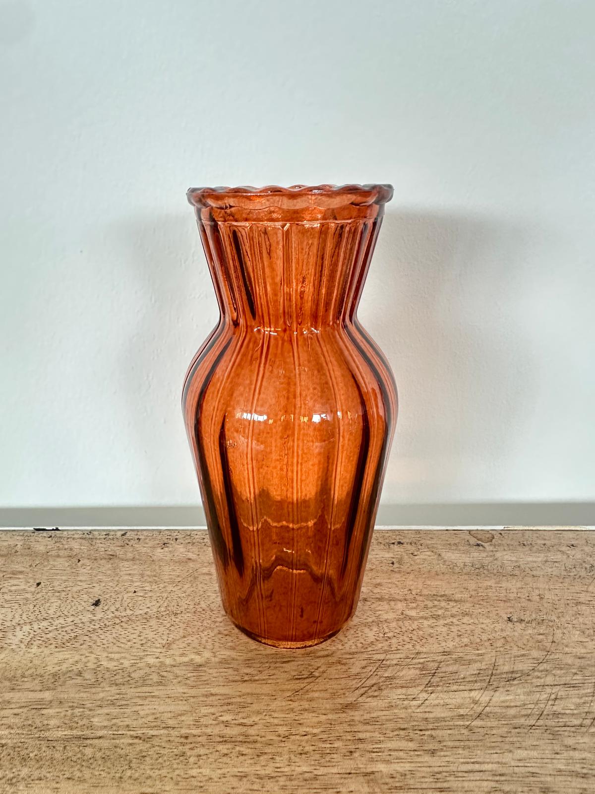 Vase évasé orange