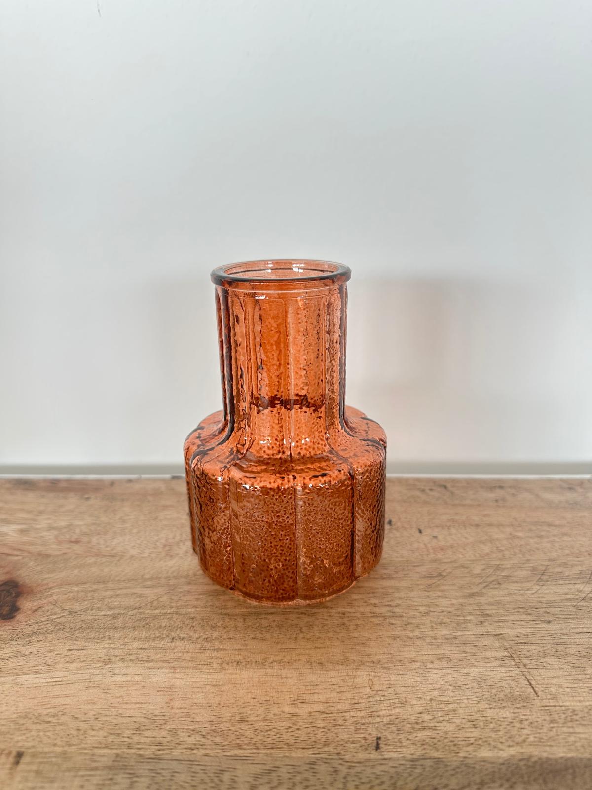 Vase droit orange