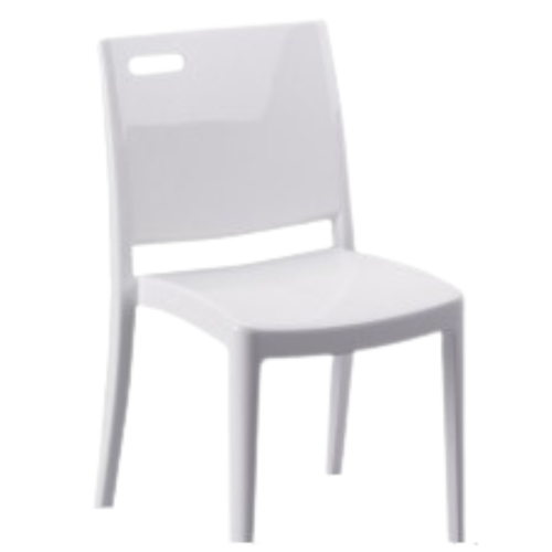 Chaise clip blanc laqué
