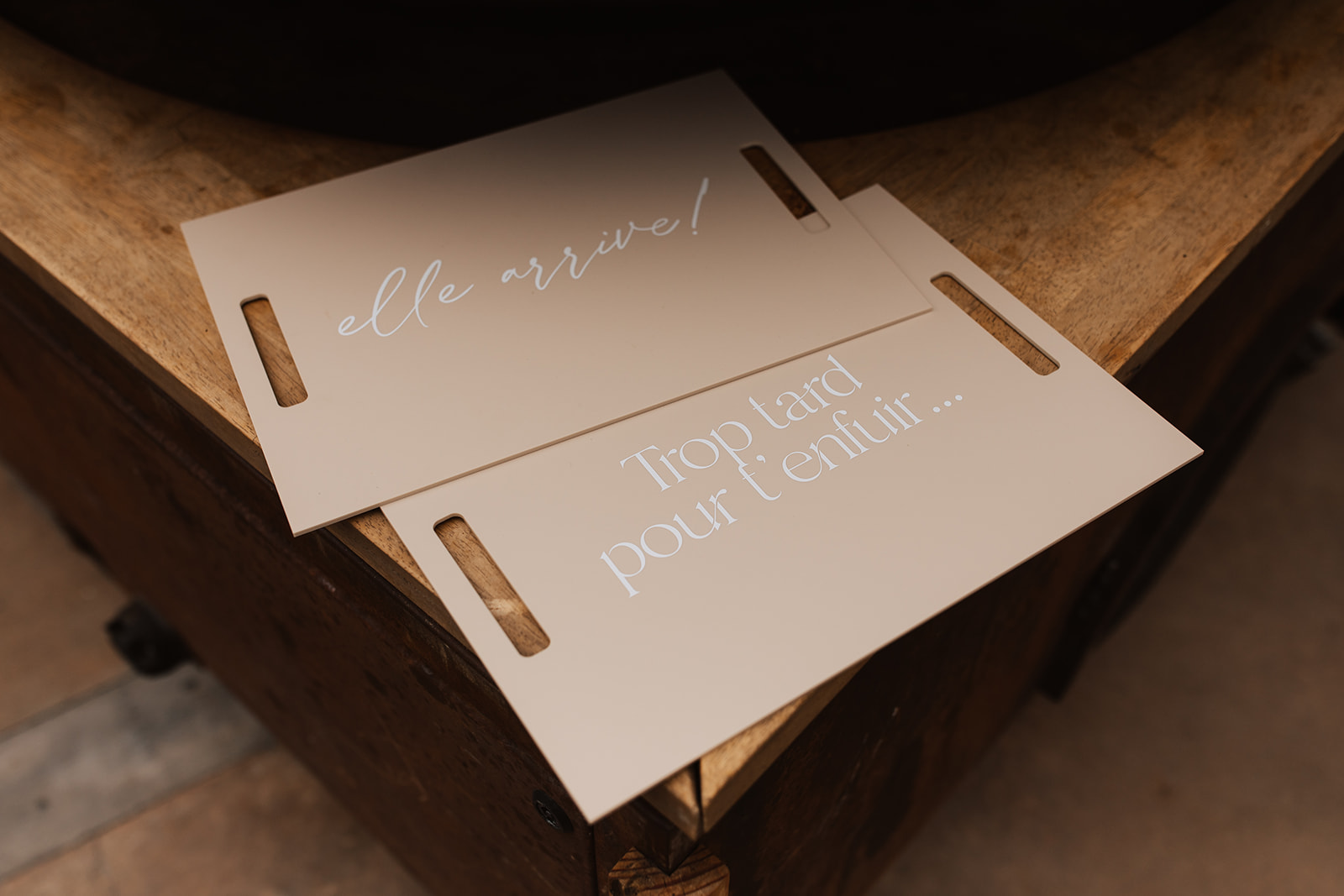 Pancartes Cérémonie "Trop tard pour t'enfuir..."