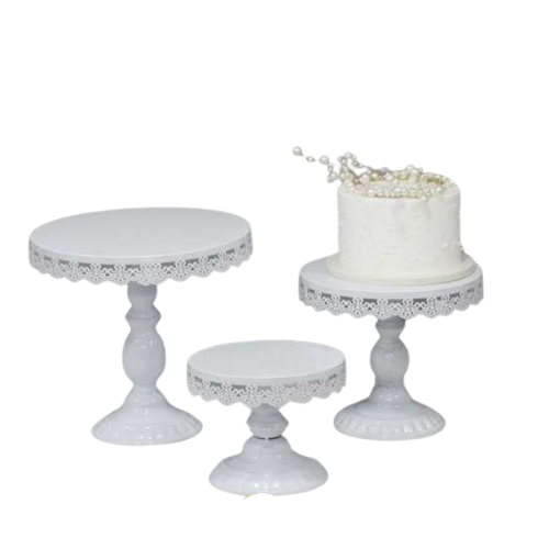 support à gâteau - lot de 3