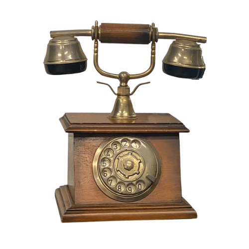 téléphone bois vintage