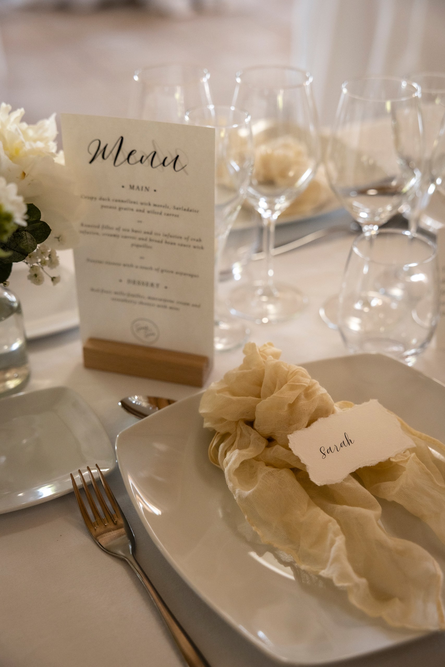 Serviette cheesecloth ivoire