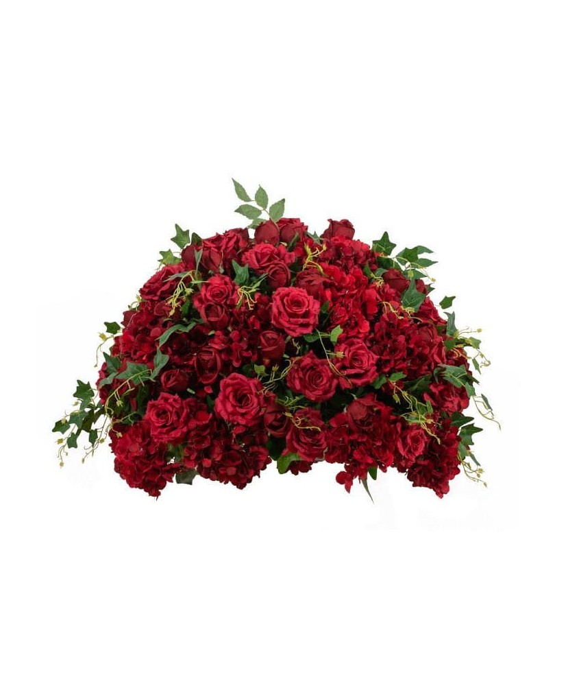 Demi boule de fleurs artificielles Rouge 50 cm