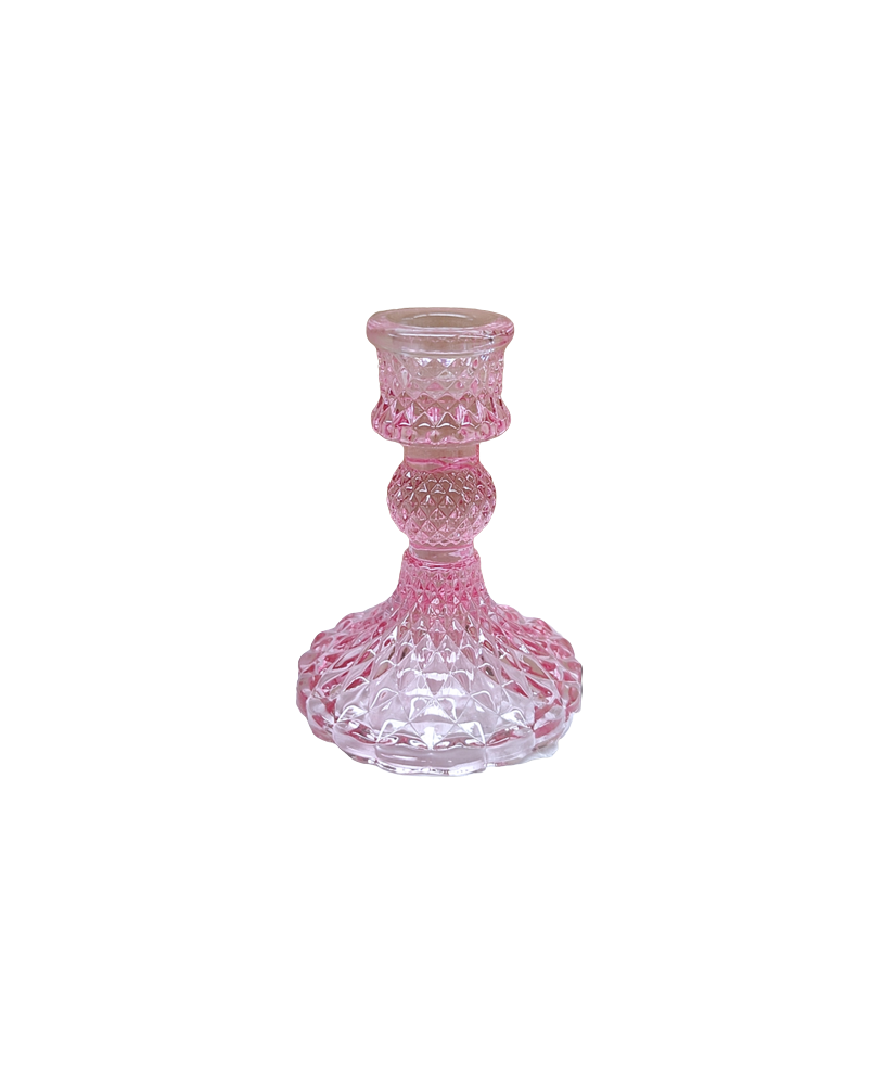 Photophore Porte bougie rose