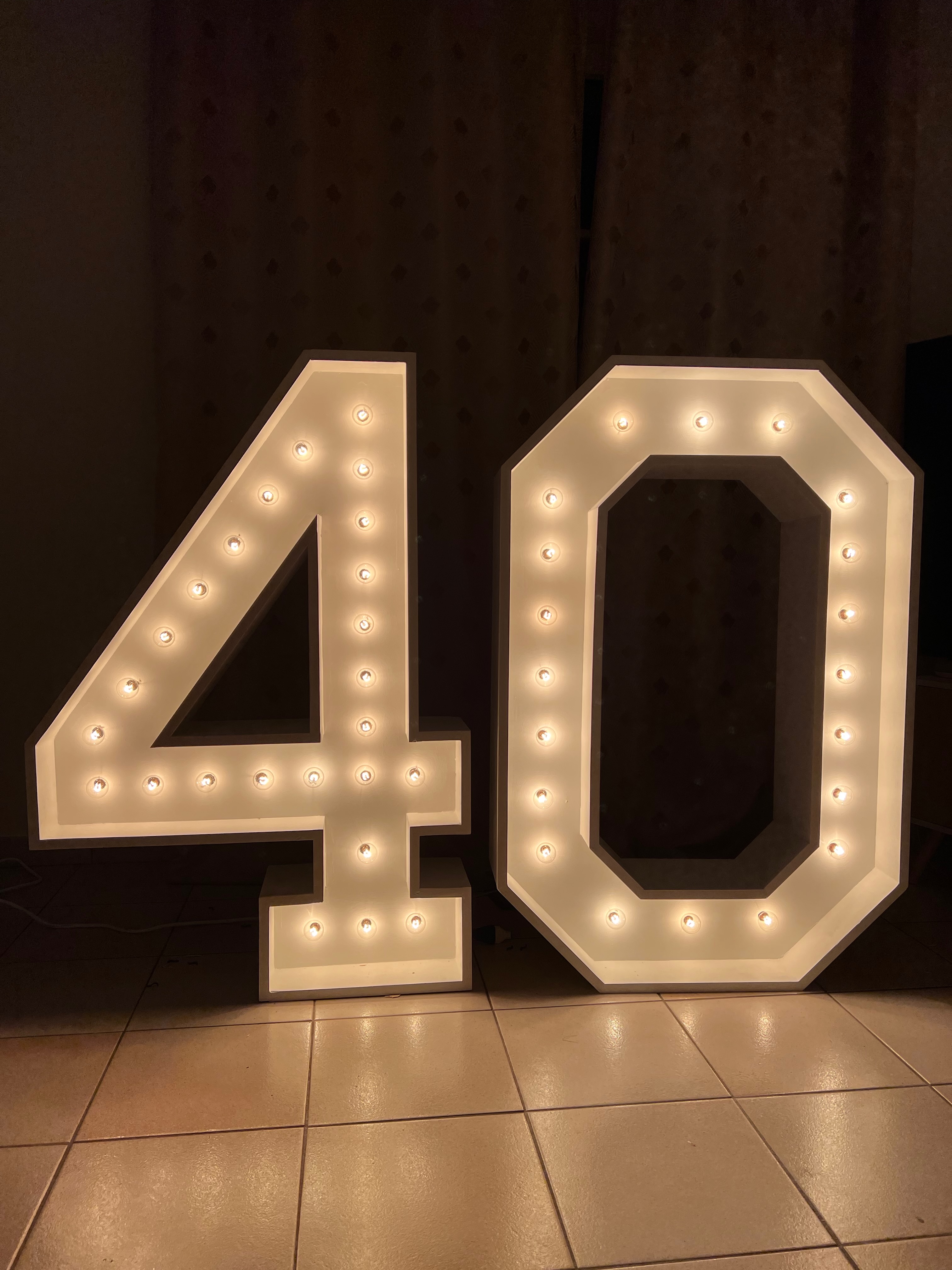 Chiffre Géant Lumineux Violette - 0