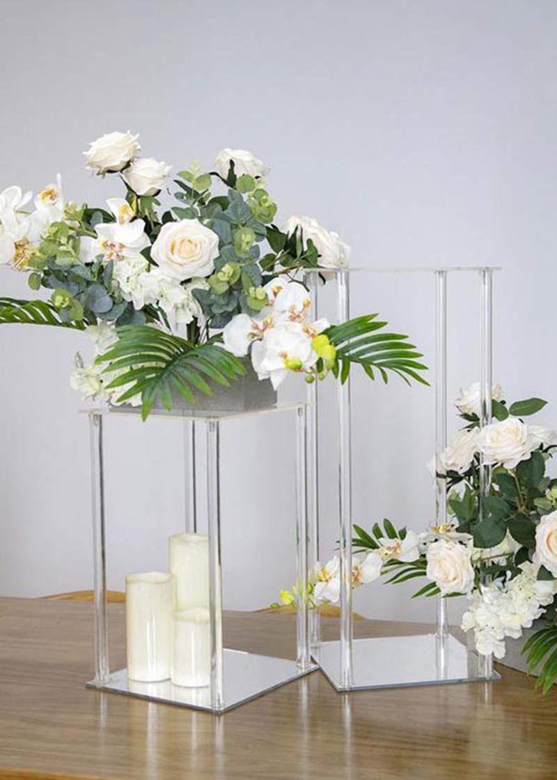 Centre de table – Carré Plexi H80 cm