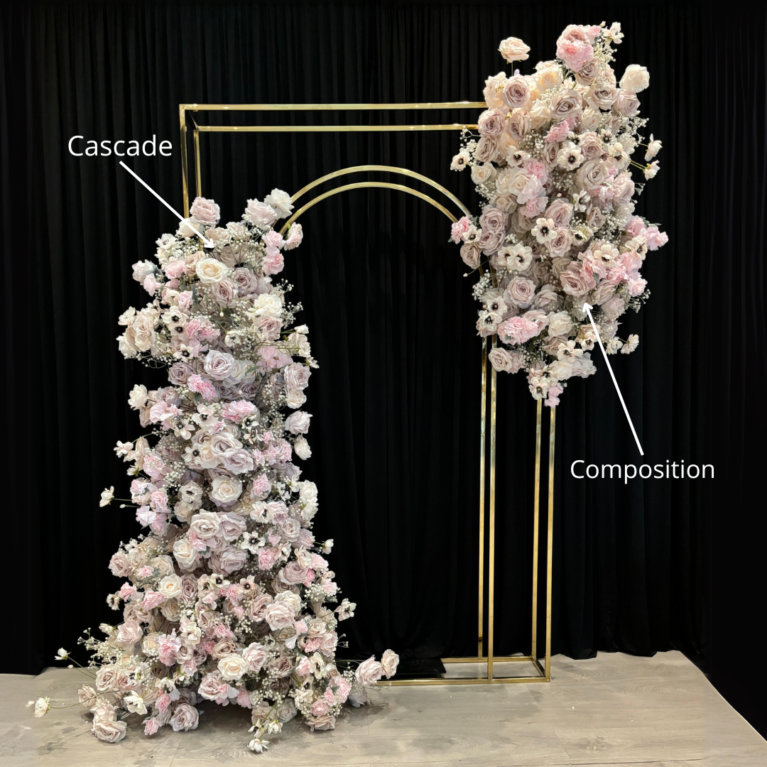 CASCADE FLORALE ROSE – H200 CM