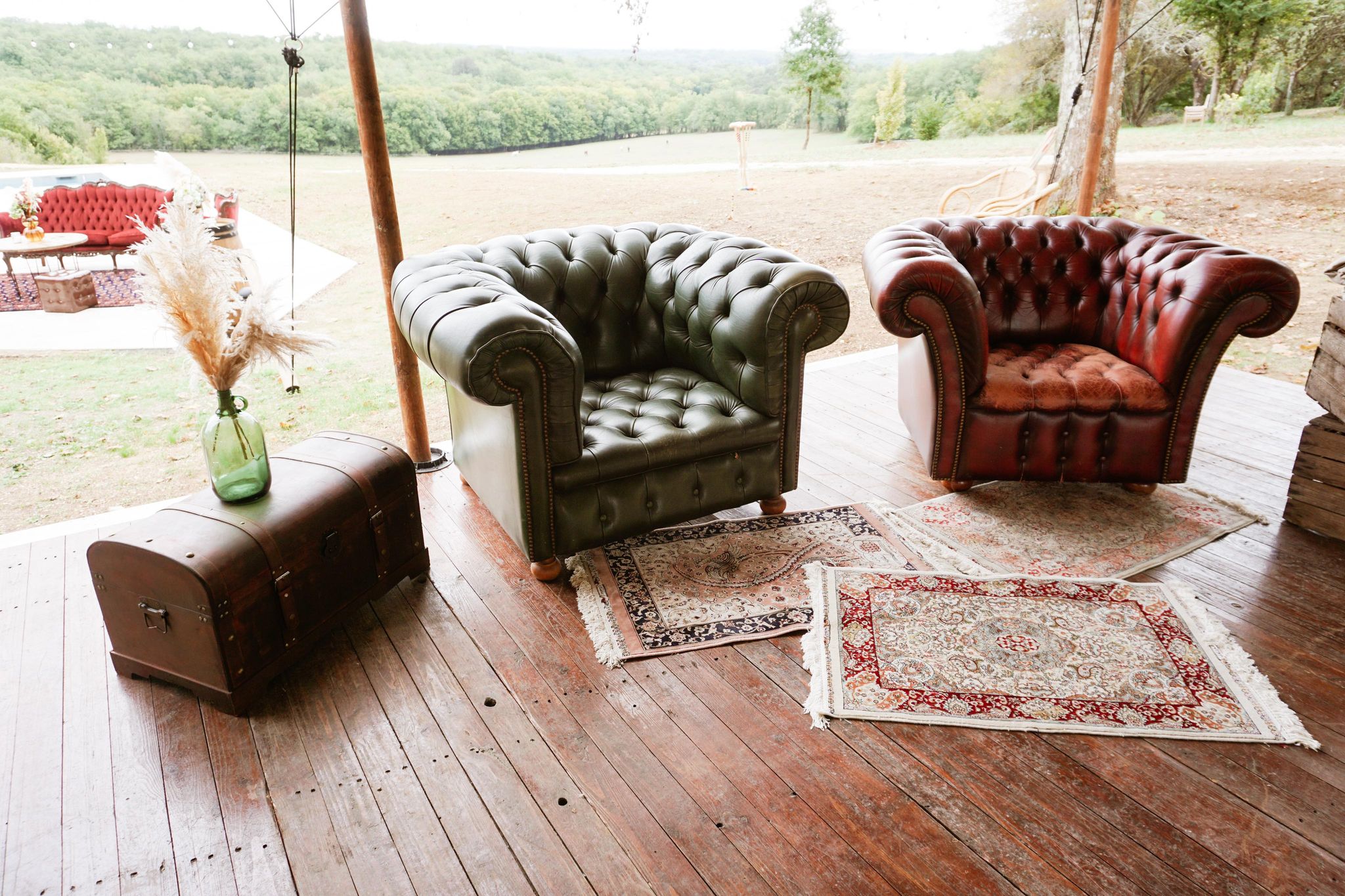 Fauteuil Chesterfield Vert