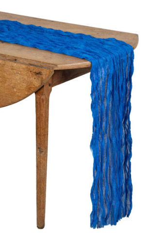 Chemin de Table Cheesecloth Bleu Roi