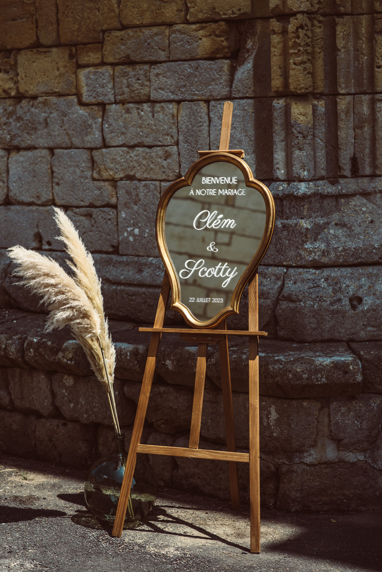 Miroir vintage Bienvenue