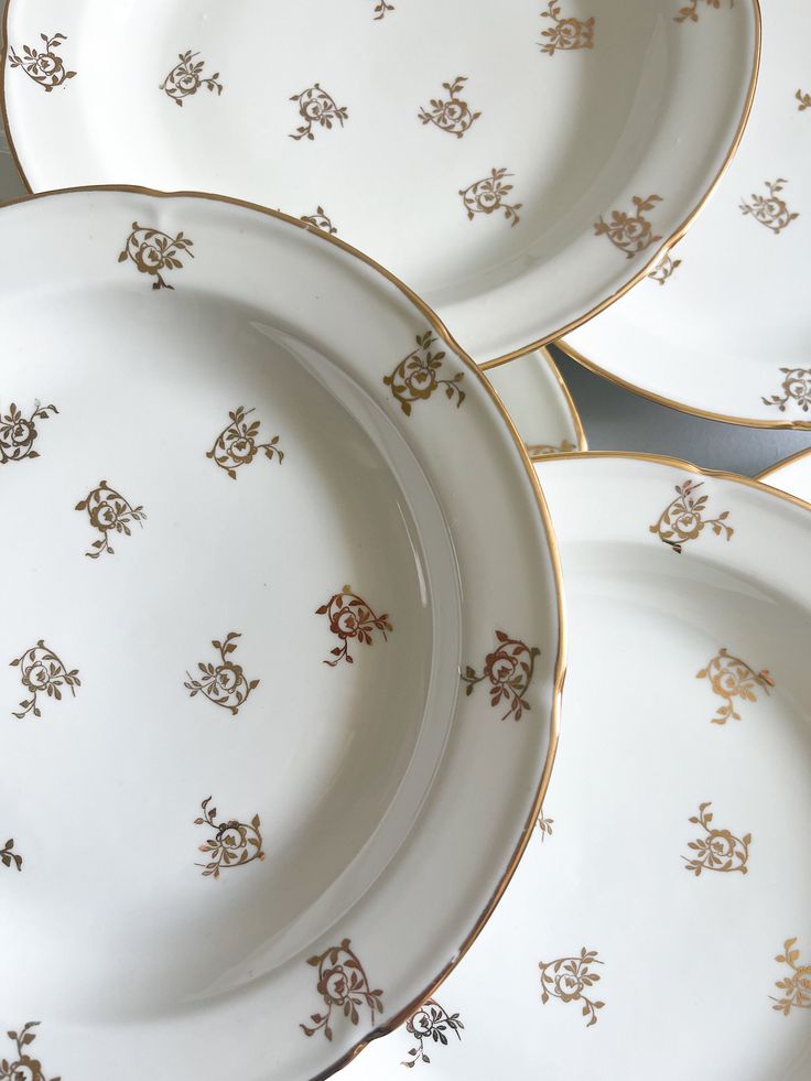 Assiette Creuse Dorée