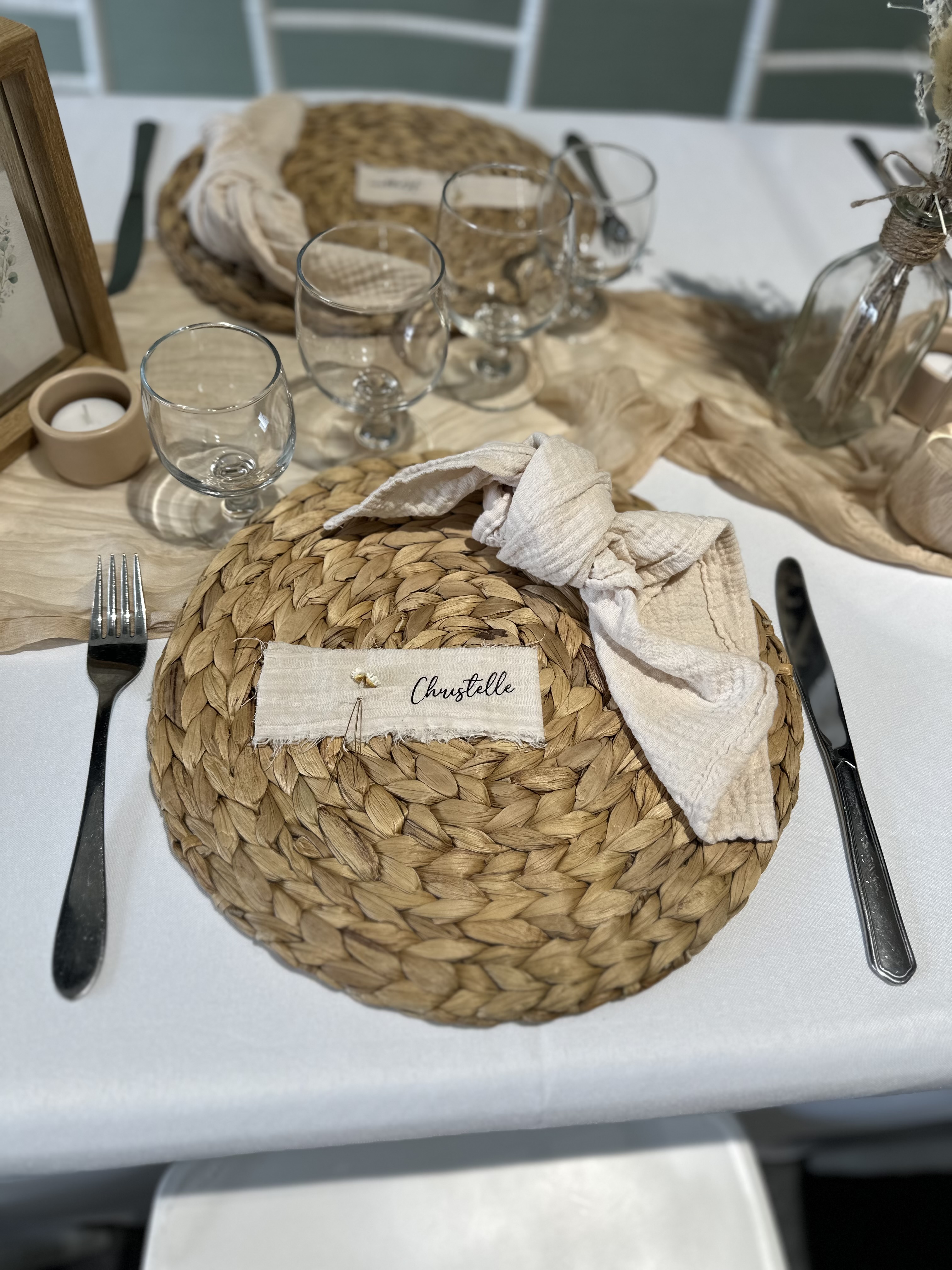 serviette crème- beige