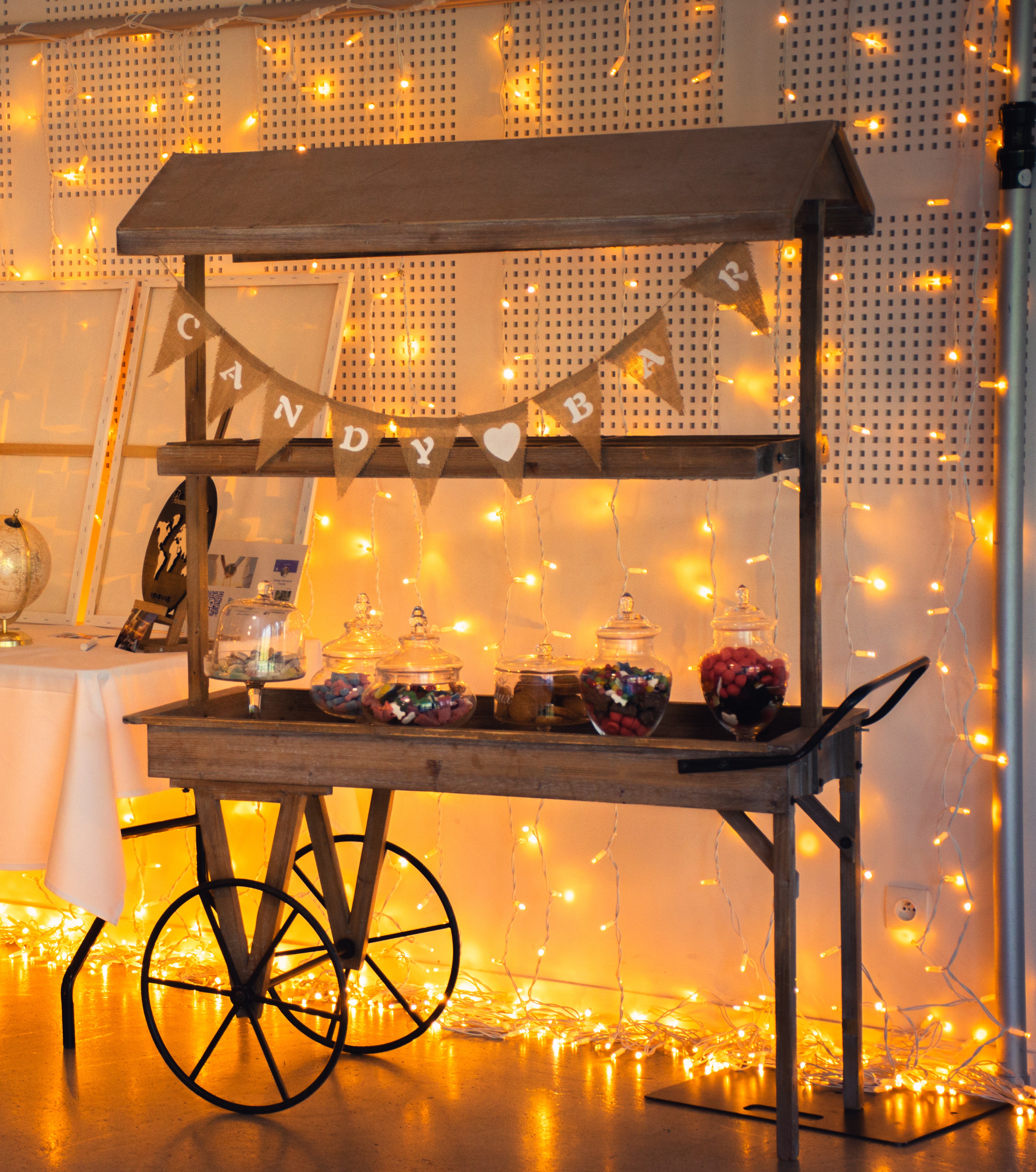 Charrette candy bar métal