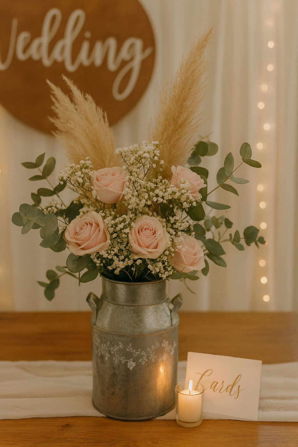 Pot en zinc centre de table