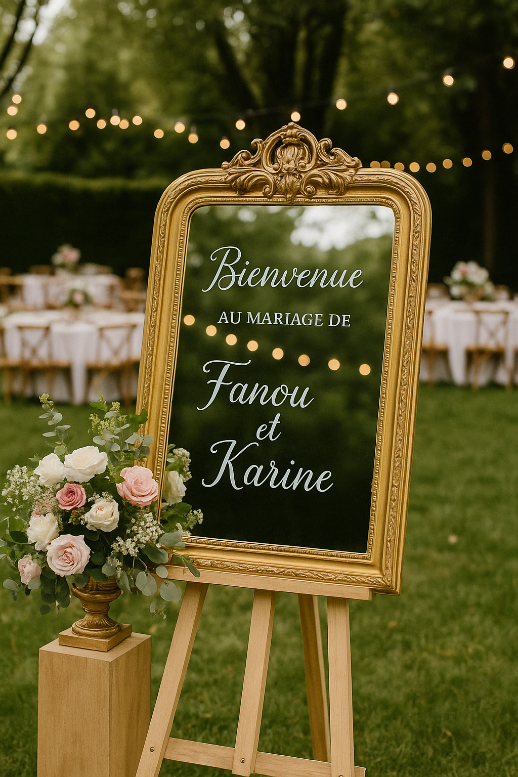 Plan de table miroir