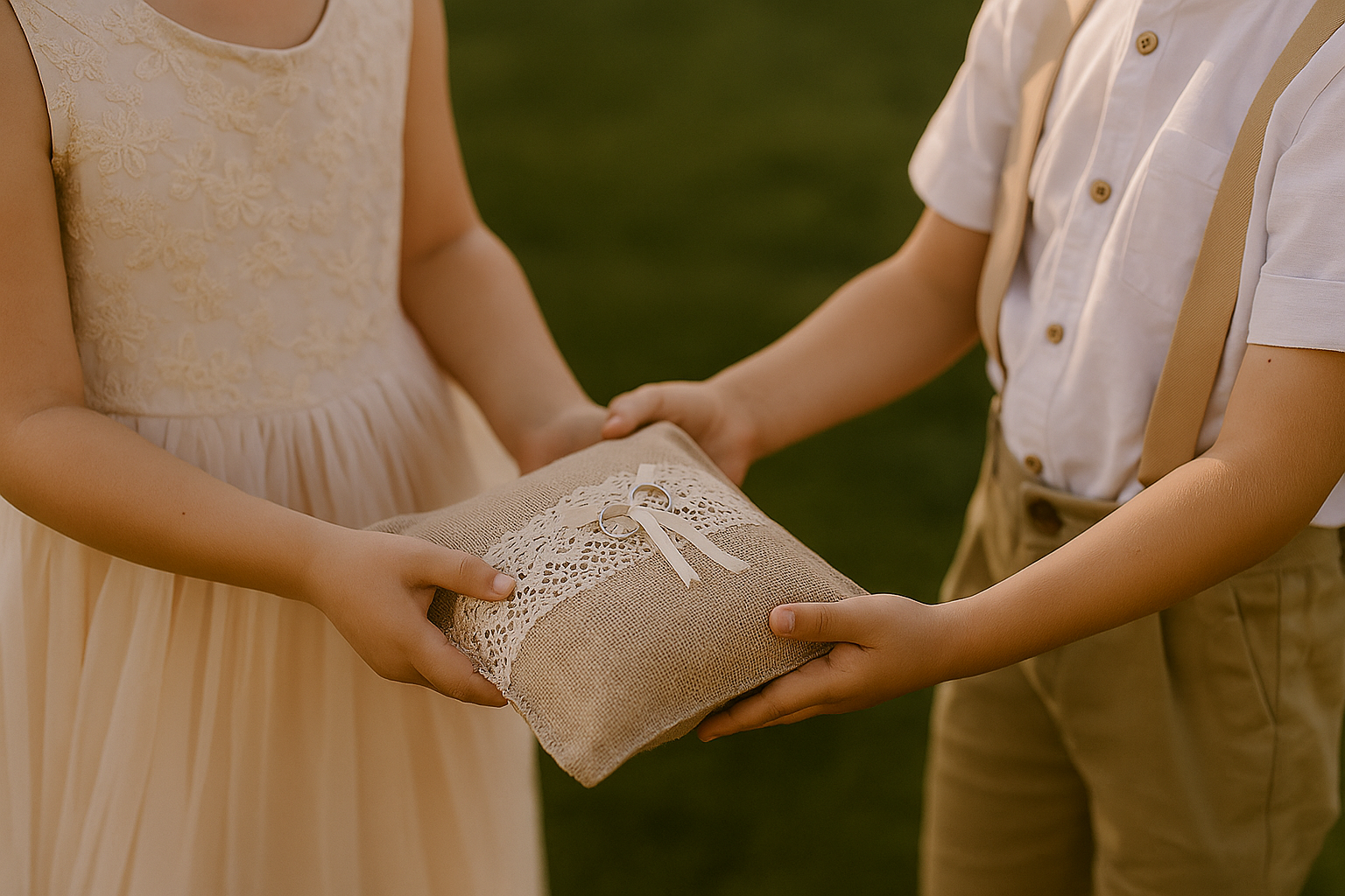 Porte alliance alliance toile de Jute champêtre