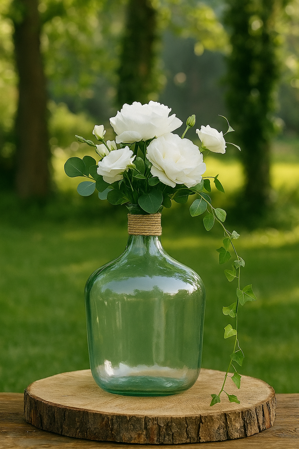 Jar transparente ficelle