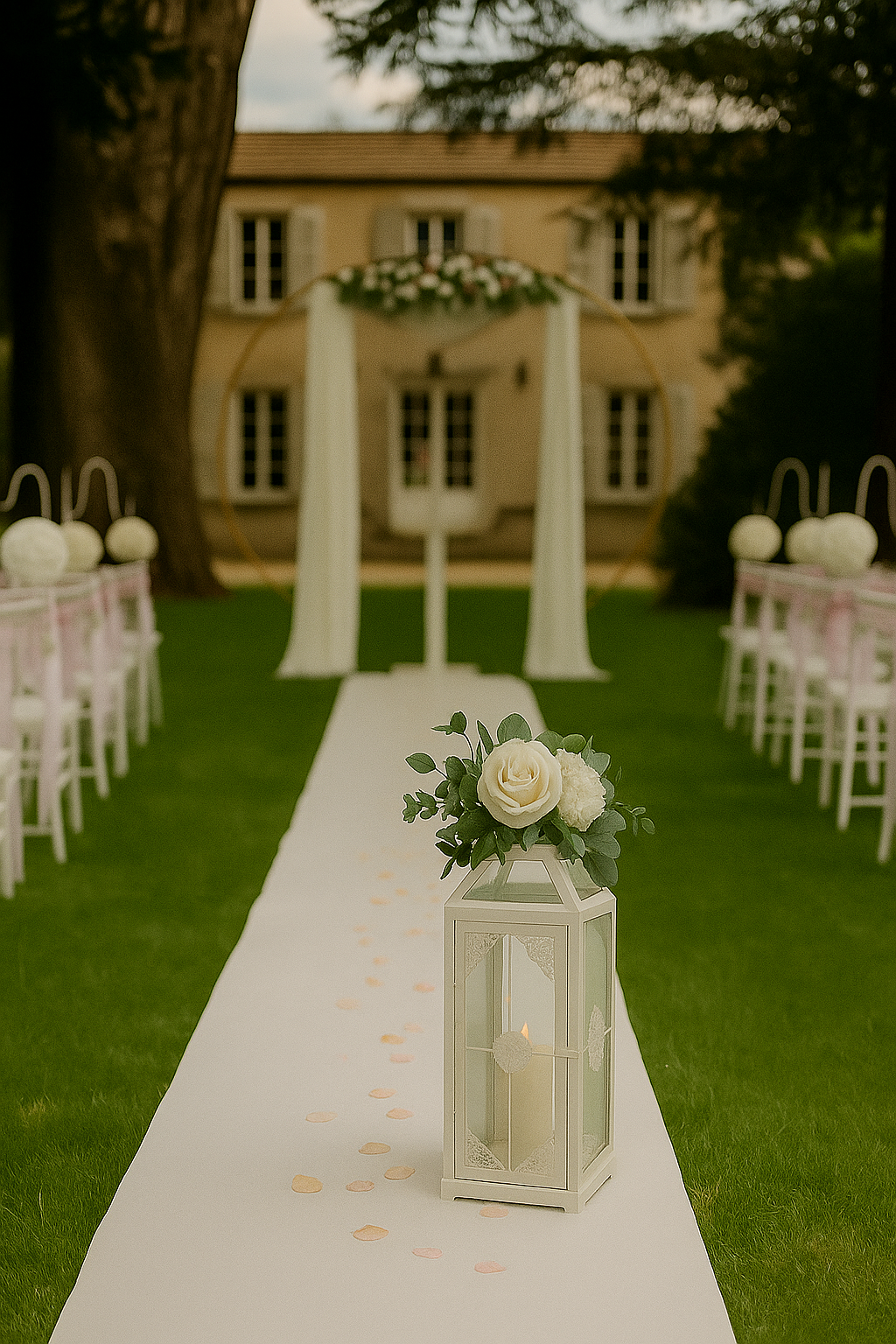 Lanterne baroque ornement métal - 139