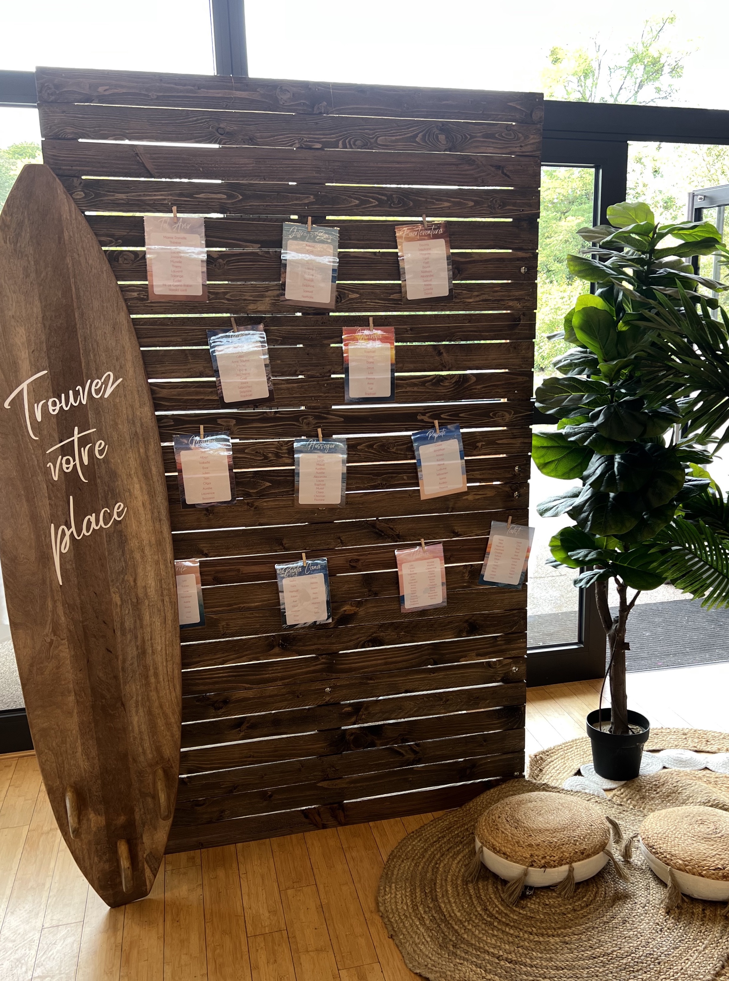 Panneau en bois 1x2m