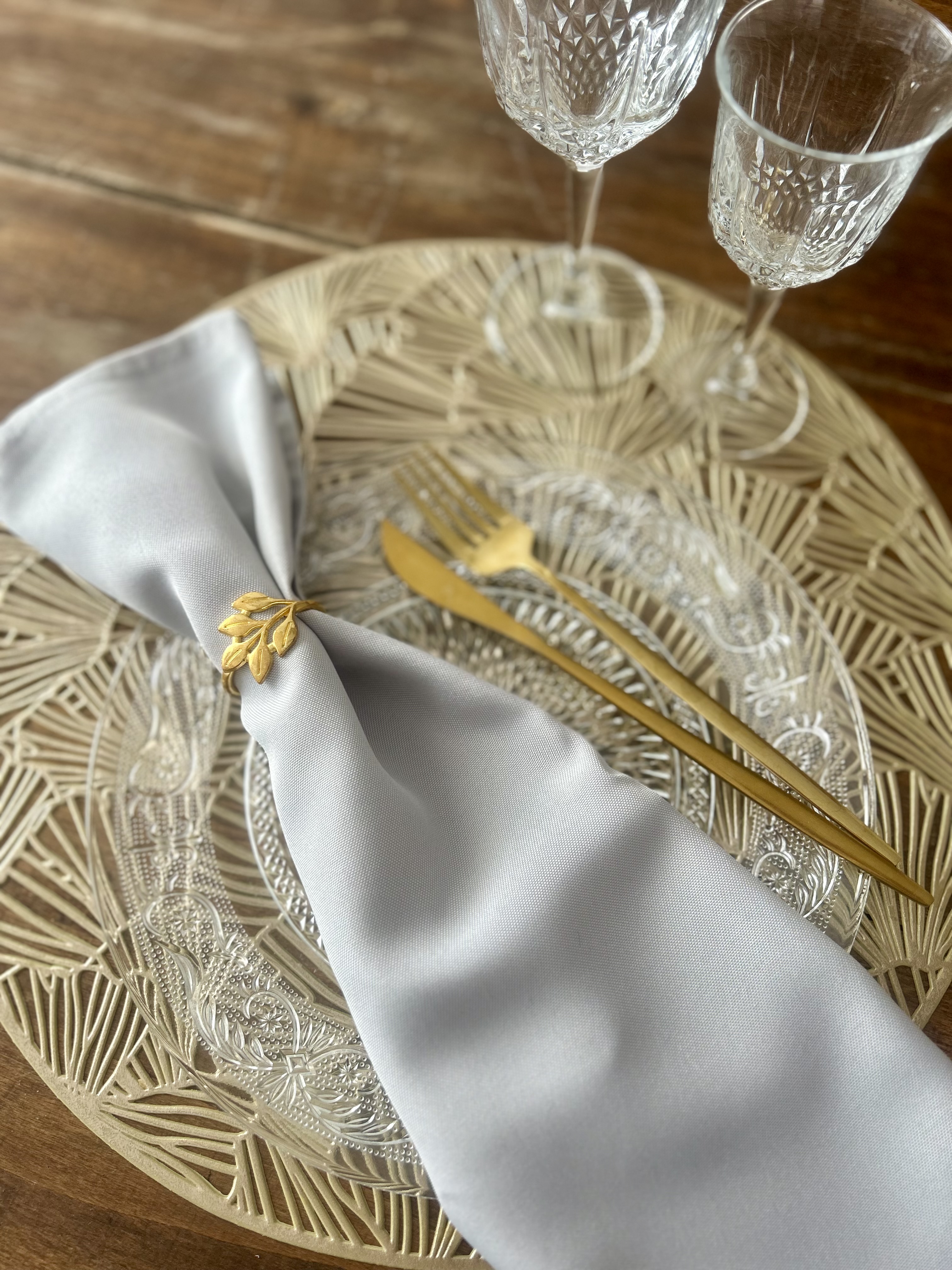 Serviettes grises coton