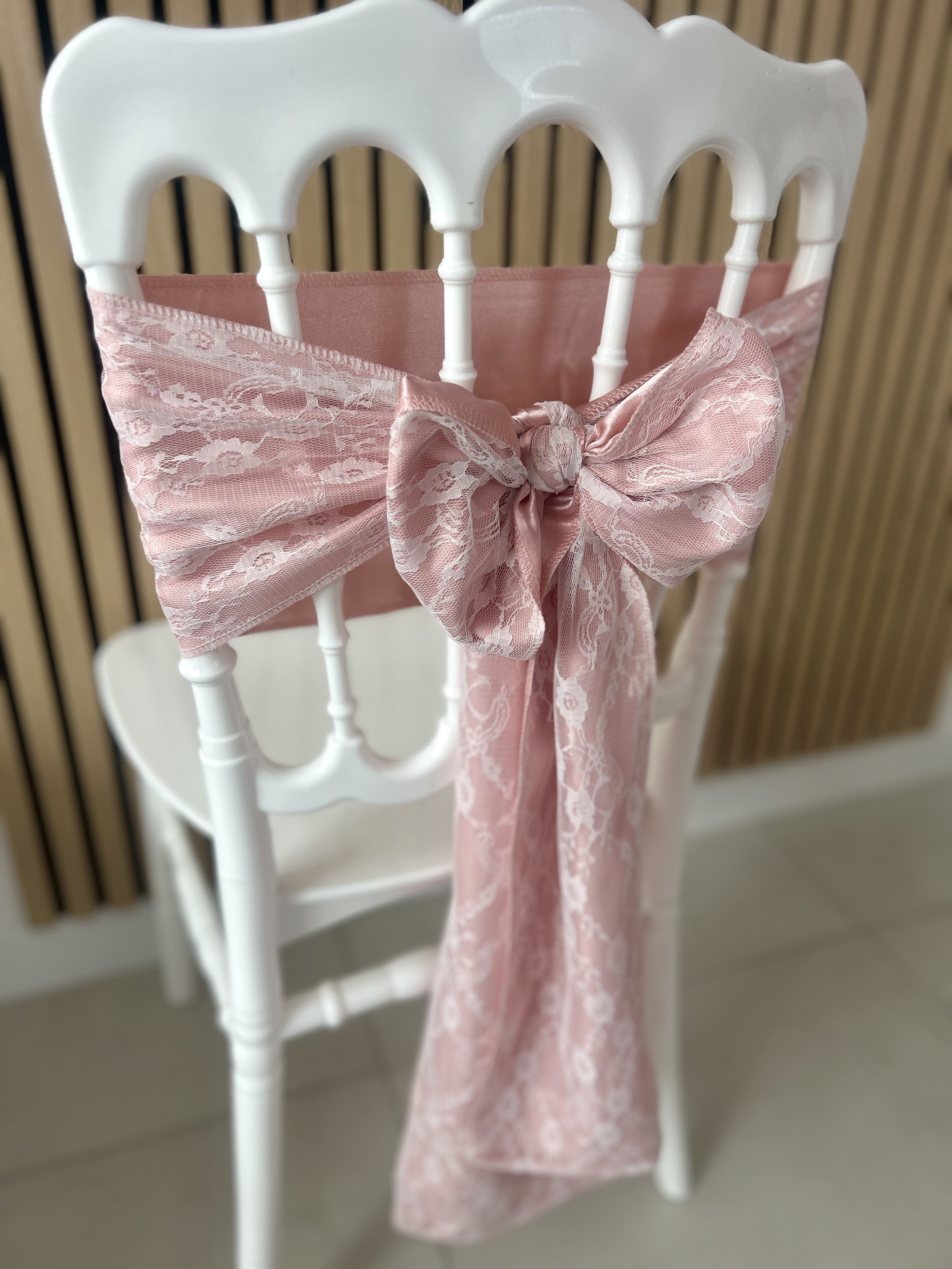 NDC vieux rose dentelle satin