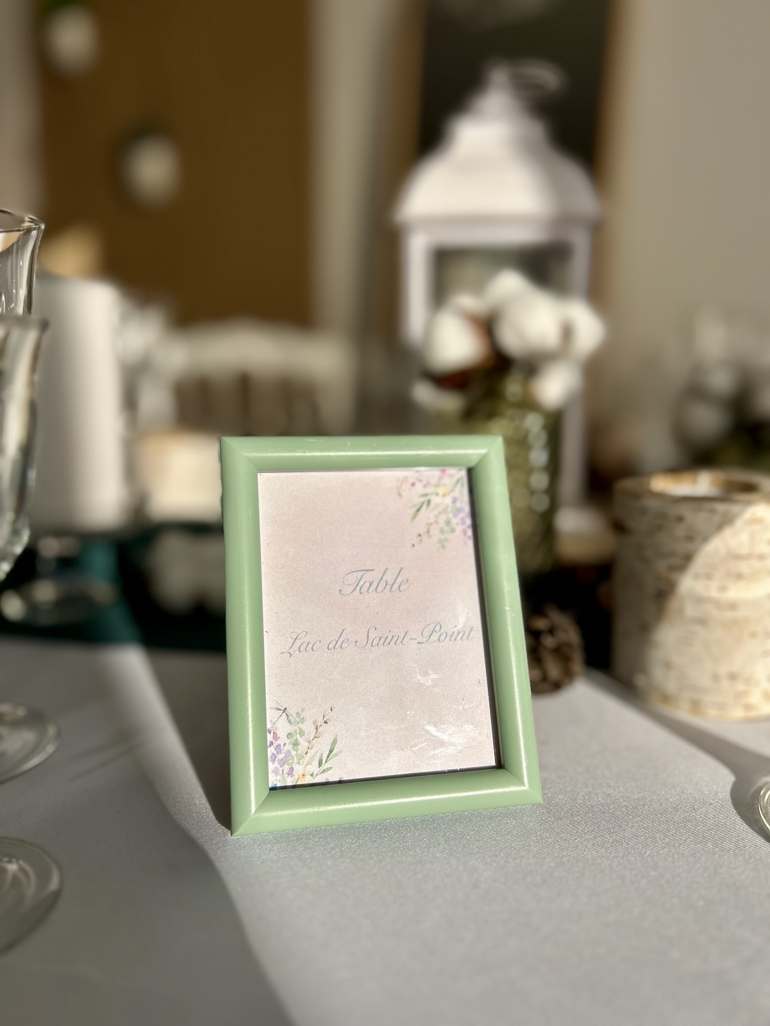 Petit cadre vert sauge