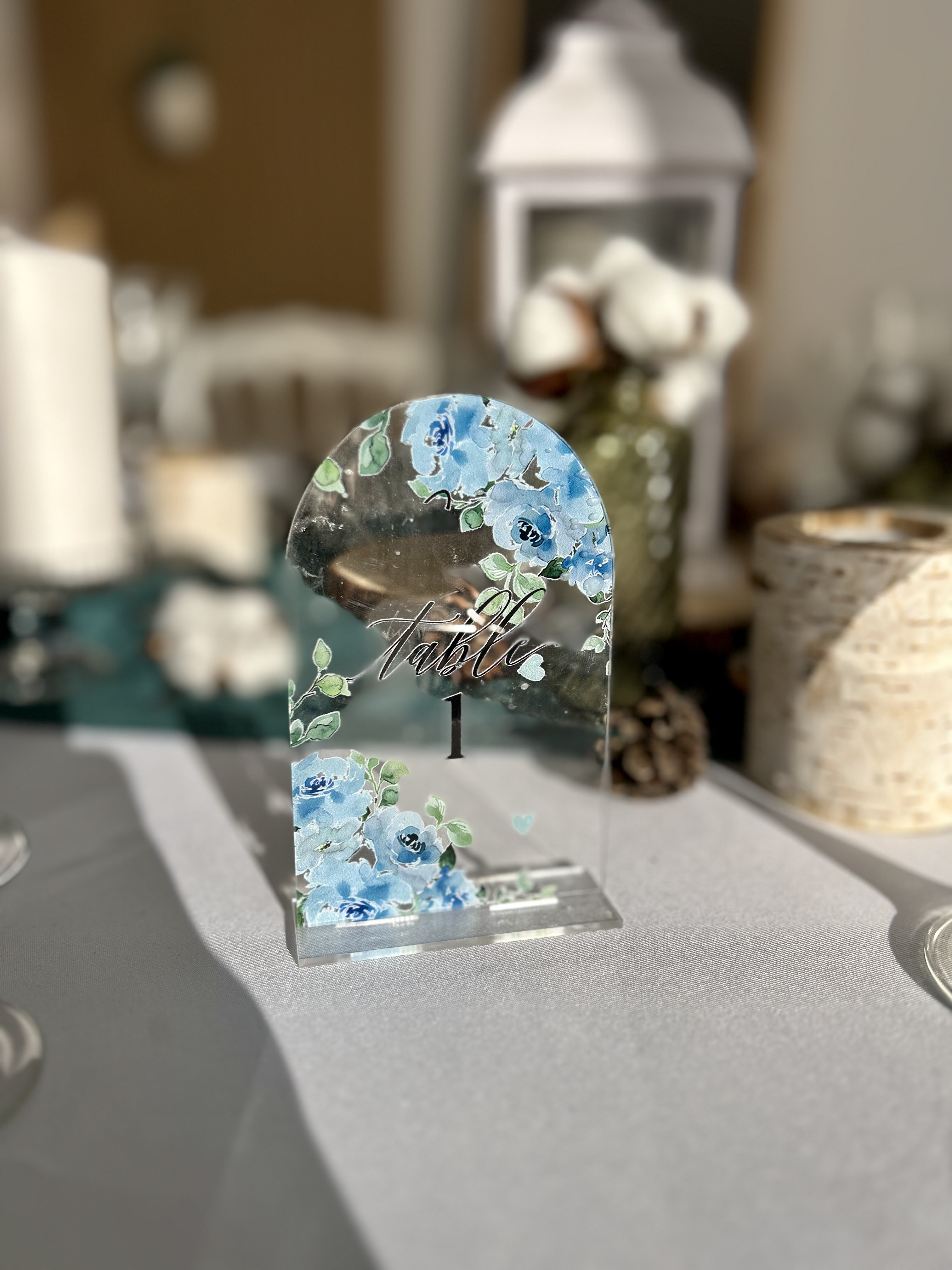 NDT plexi fleurs bleu