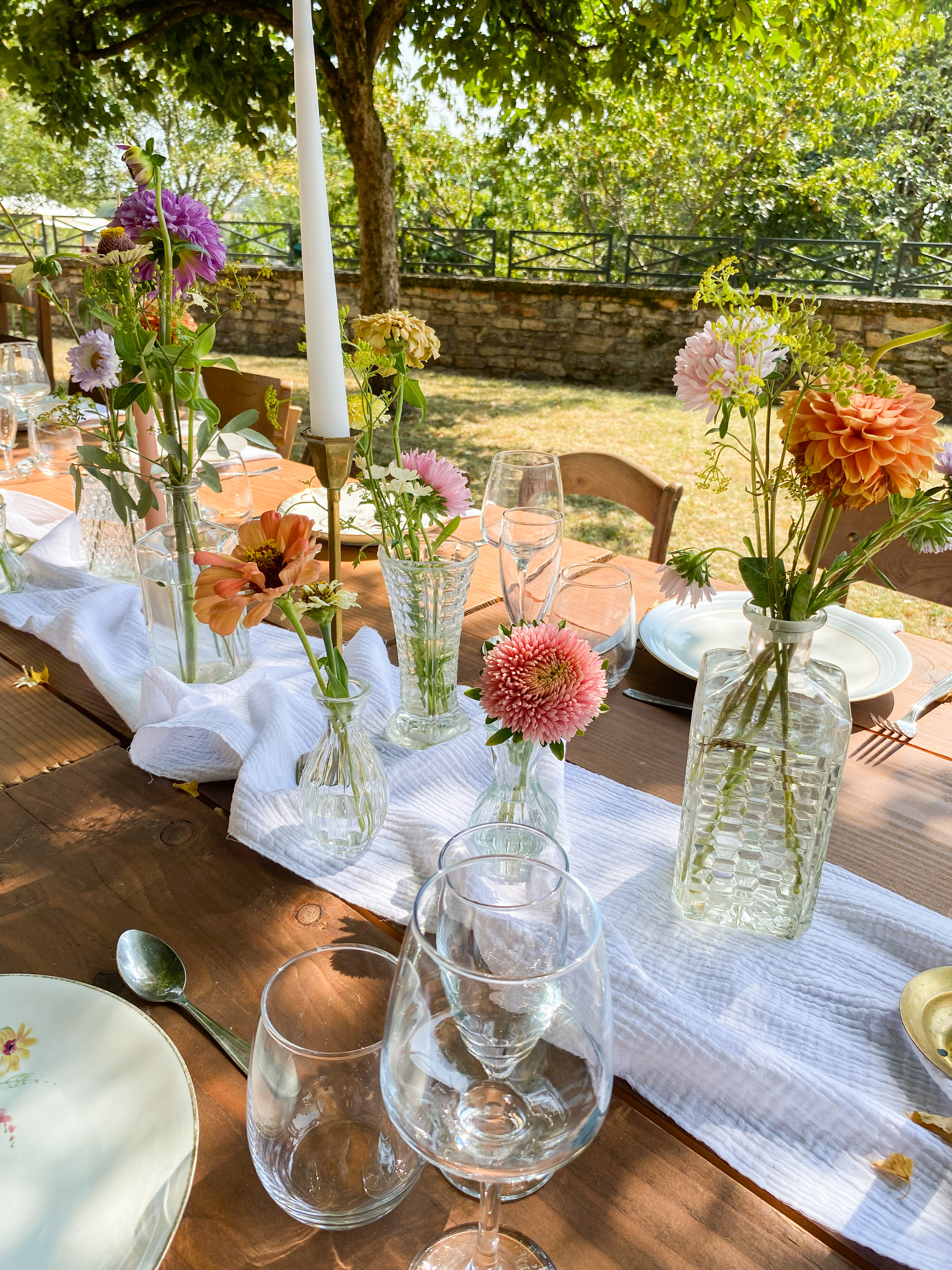 Chemin de table gaze de coton