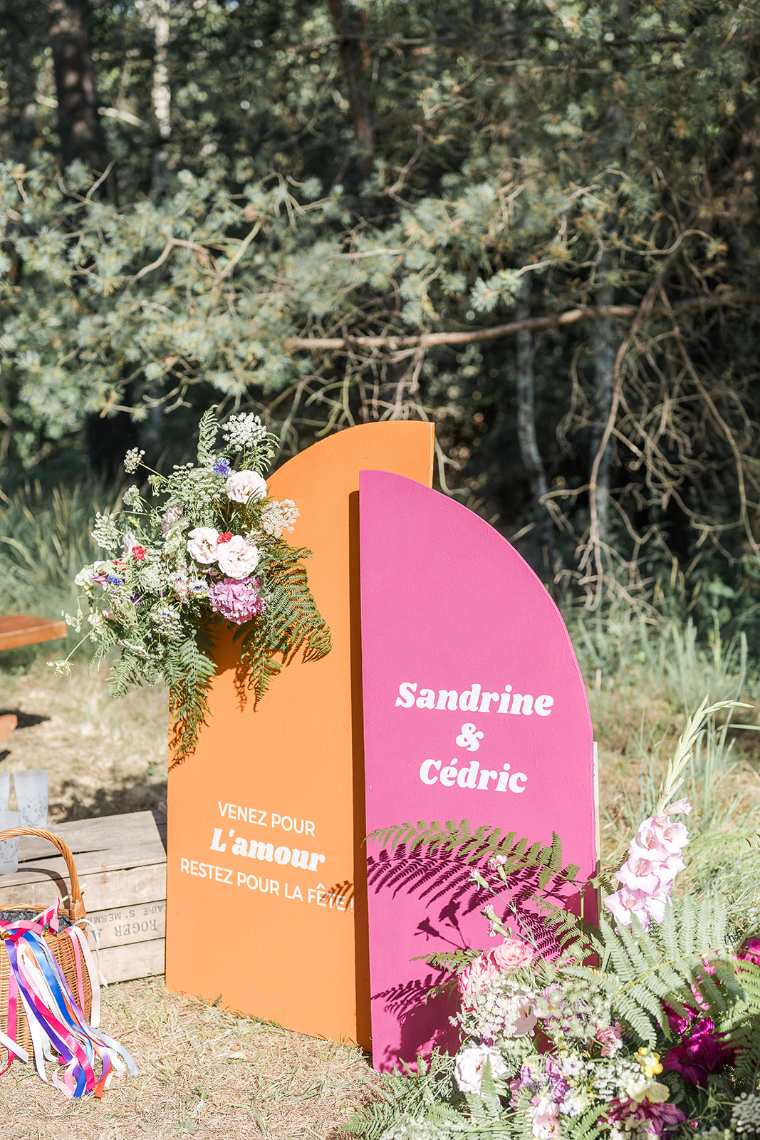 Panneau coloré bienvenue