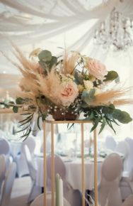 Centre de table COLONNE DOREE 40cm