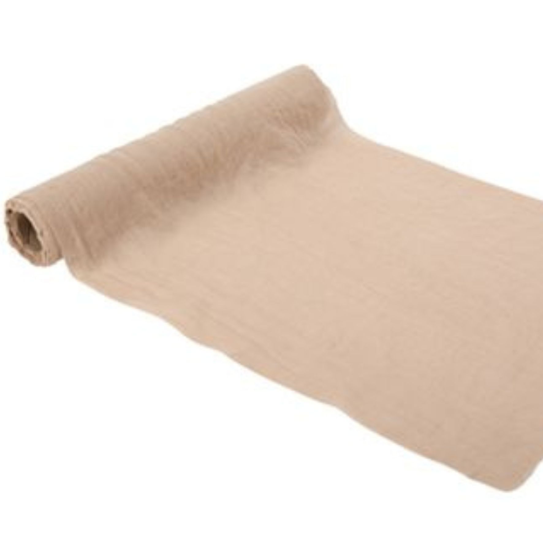 chemin de table mousseline de coton - sable