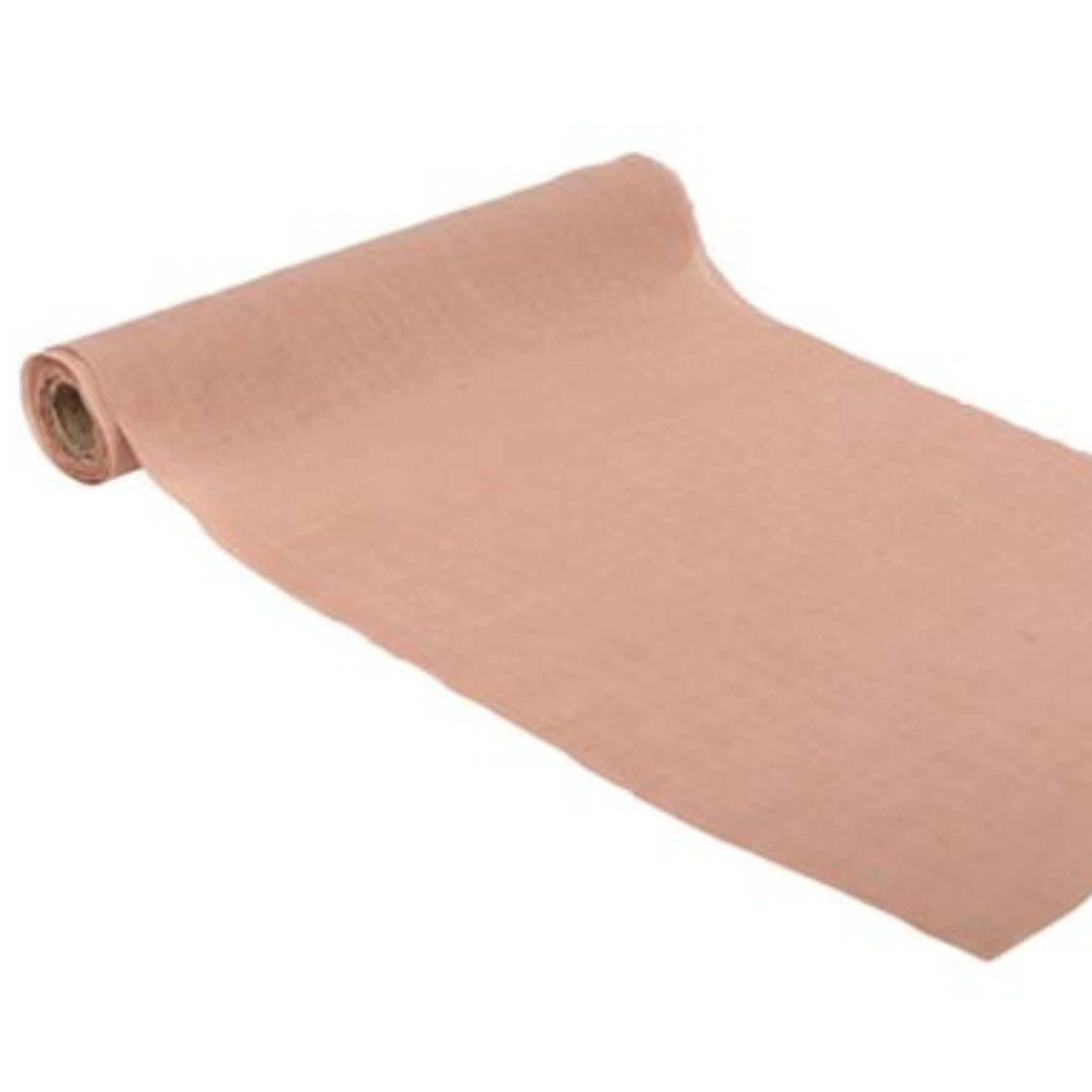chemin de table mousseline de coton - vieux rose