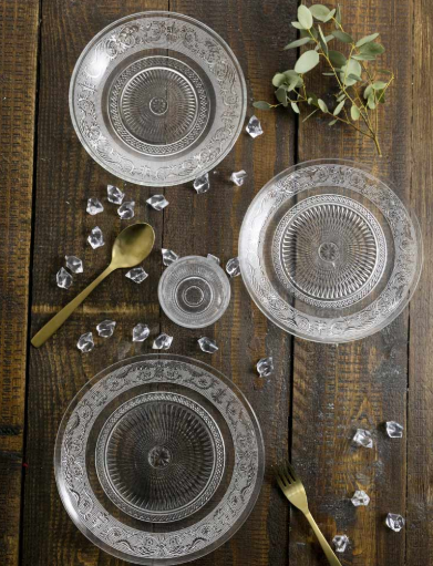 Assiette à dessert transparent