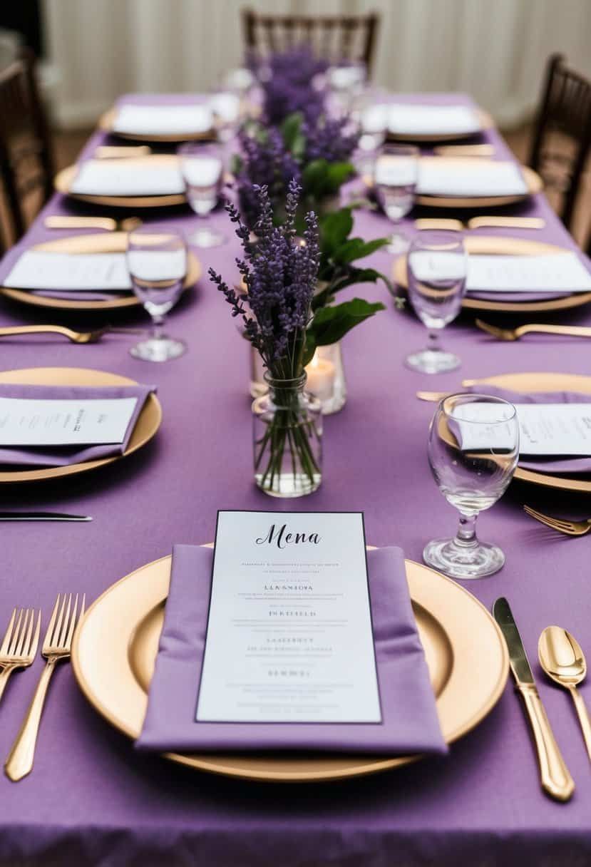 Nappes rectangle VIOLET FONCE