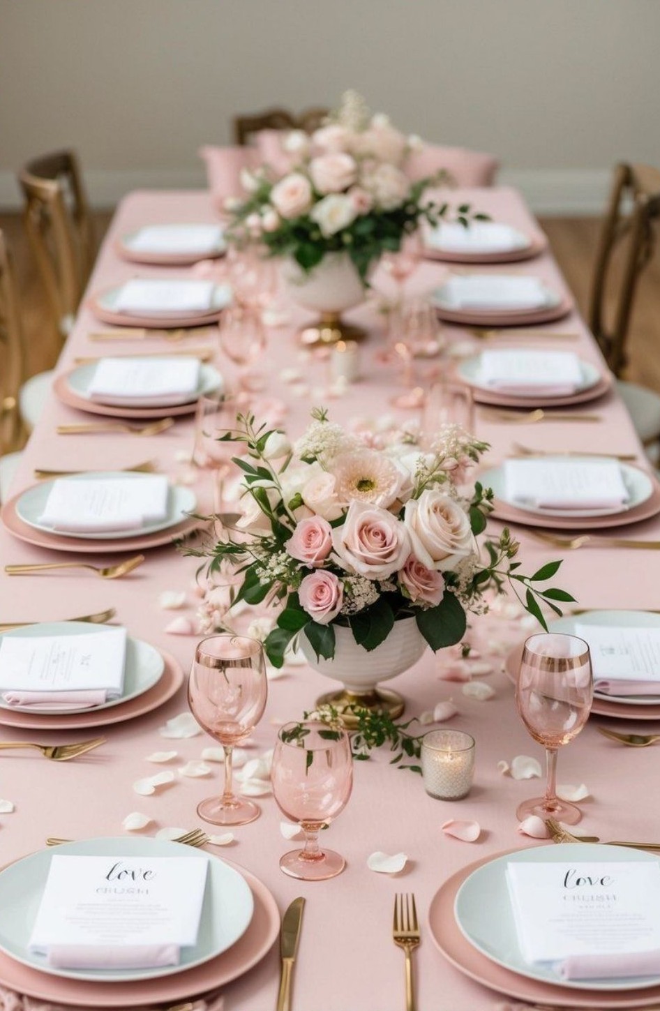 Nappes rectangle VIEUX ROSE