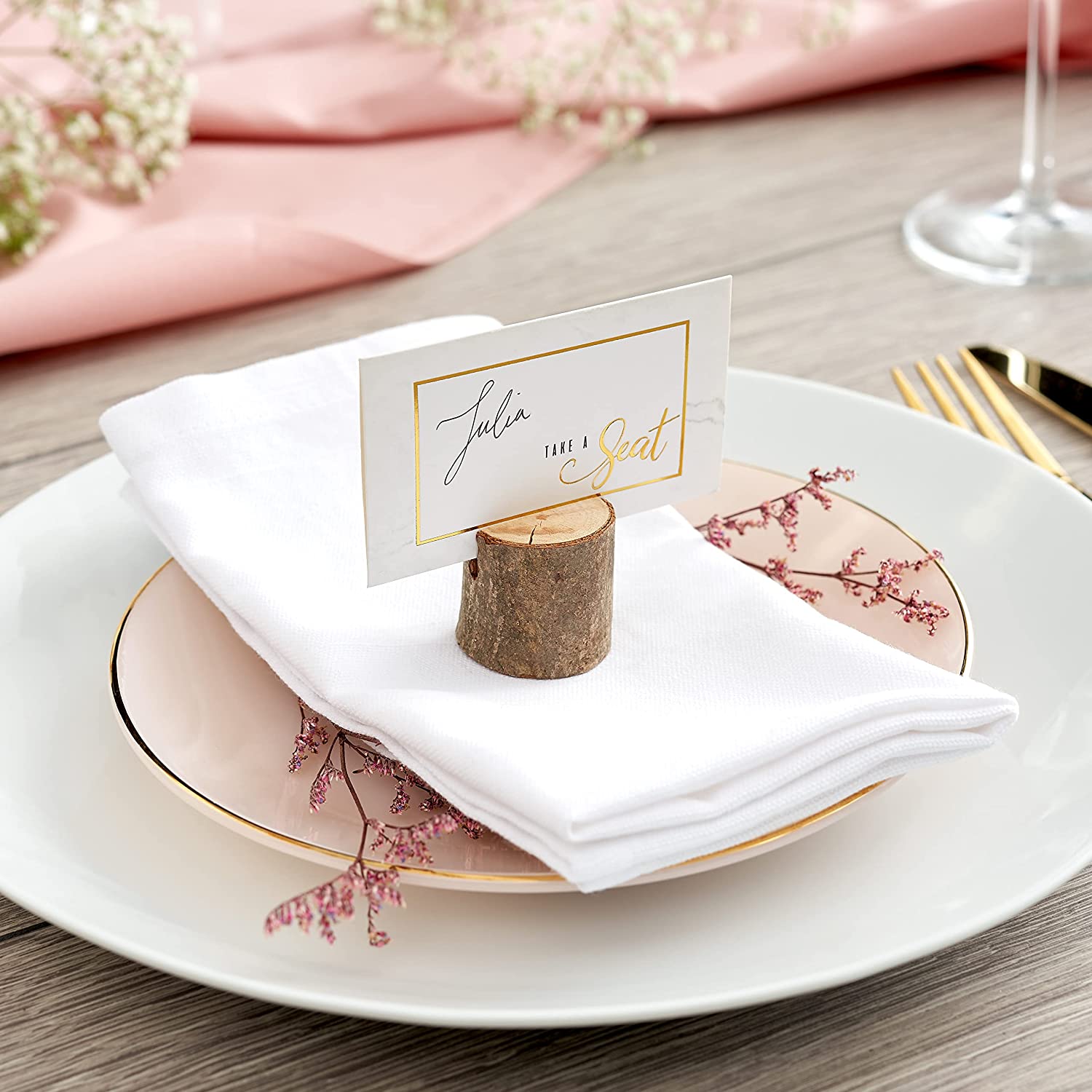 Porte carte Rondin de bois